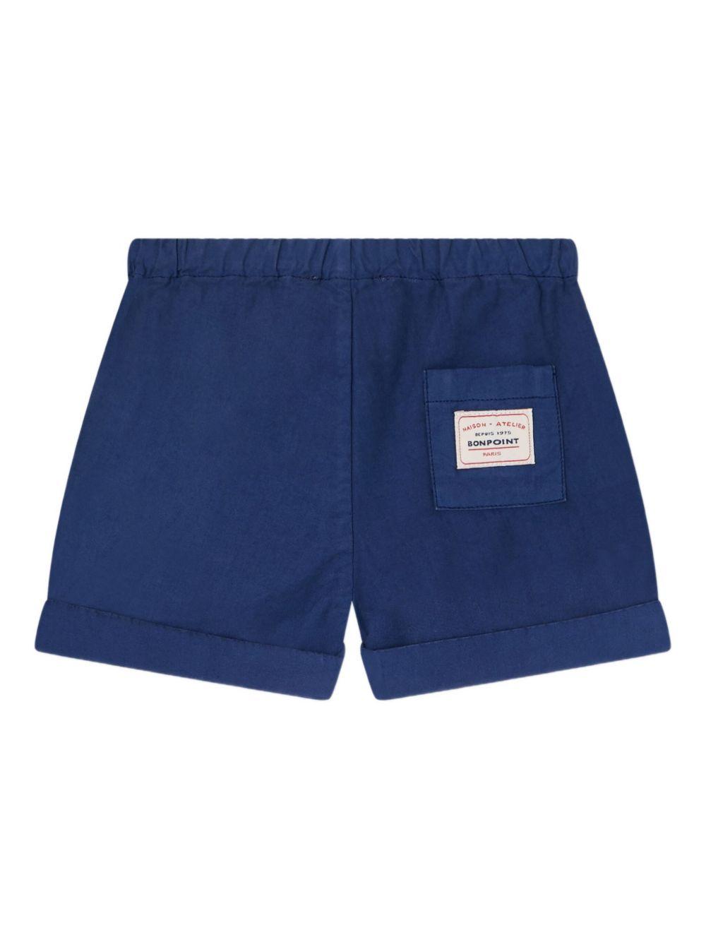 Shorts per neonato Bonpoint blu con vita elasticizzata C06YBEW00001 074 BONPOINT KIDS