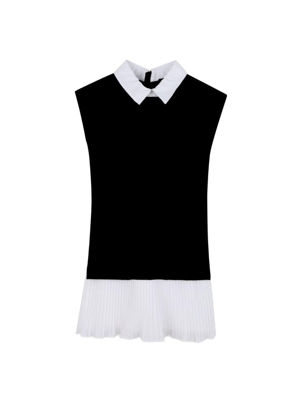 Abito per bambina Karl Lagerfeld Kids nero con gonna plissettata Z31151 M41 KARL LAGERFELD KIDS