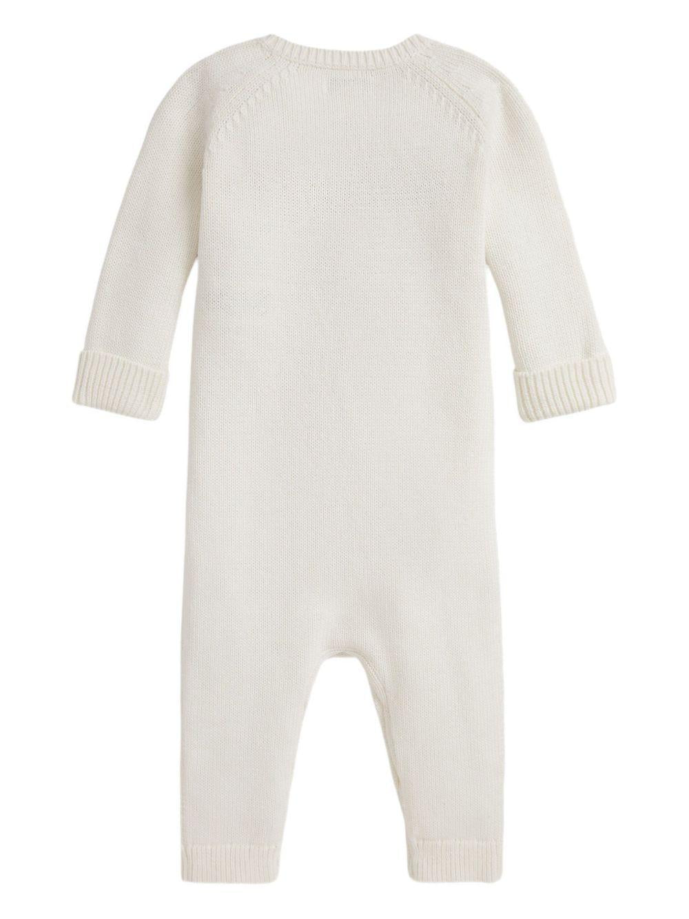 Tutina per neonato Polo Ralph Lauren Kids bianca con motivo a intarsio 320973131 002 Ralph Lauren kids