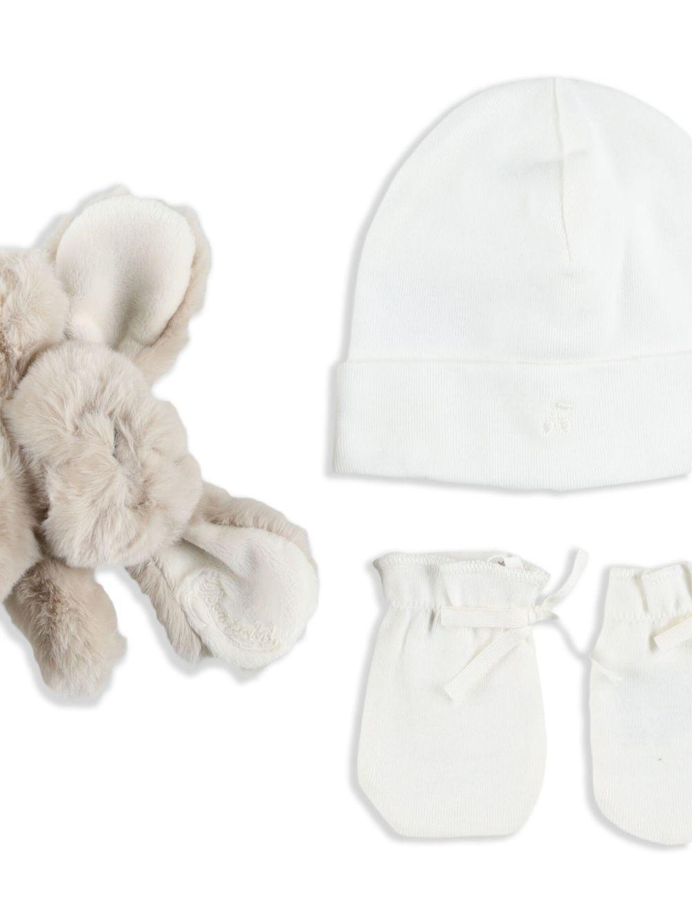 Set regalo per neonati Bonpoint bianco con dettaglio ricamato sul berretto PERZDID00103 002 BONPOINT KIDS