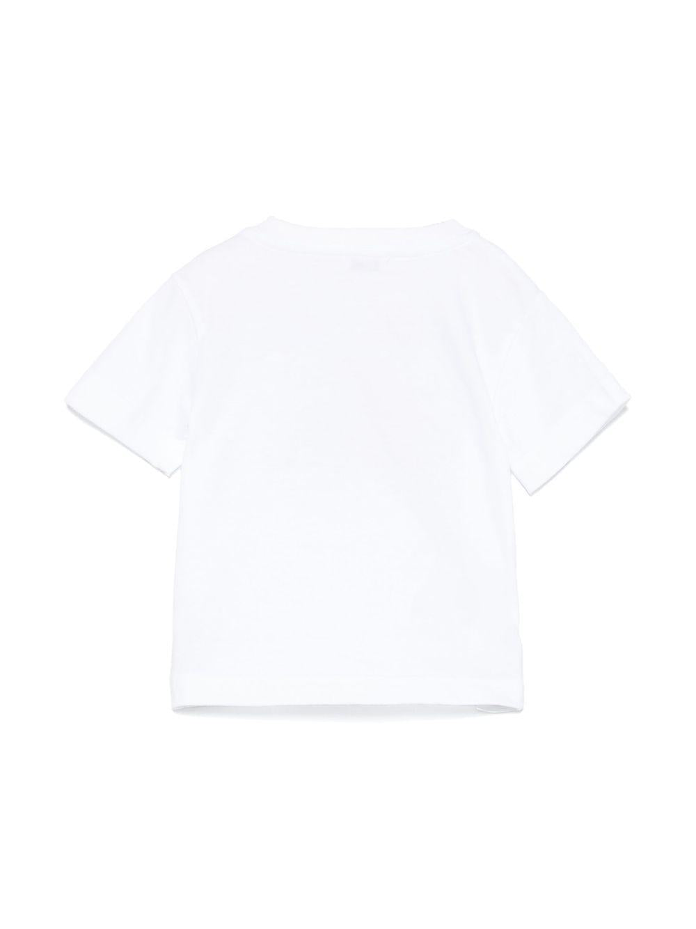T-shirt con stampa per neonato Il Gufo bianco con girocollo P25TS480MF001 149 IL GUFO