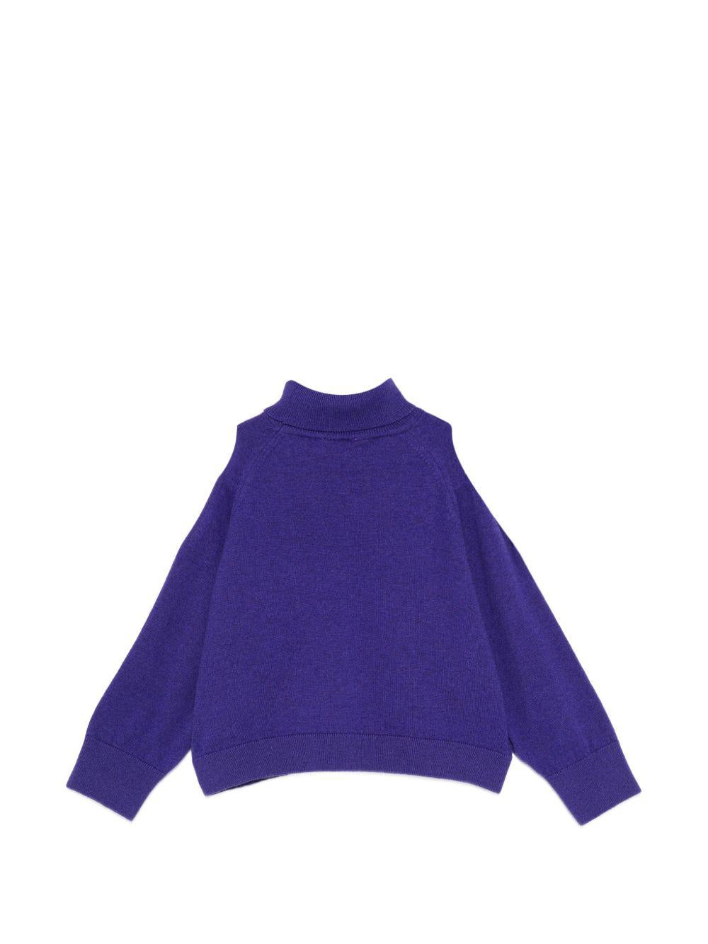 Maglione per bambina Emilio Pucci Kids viola con collo alto PZ9A00 Z2362 529 EMILIO PUCCI KIDS
