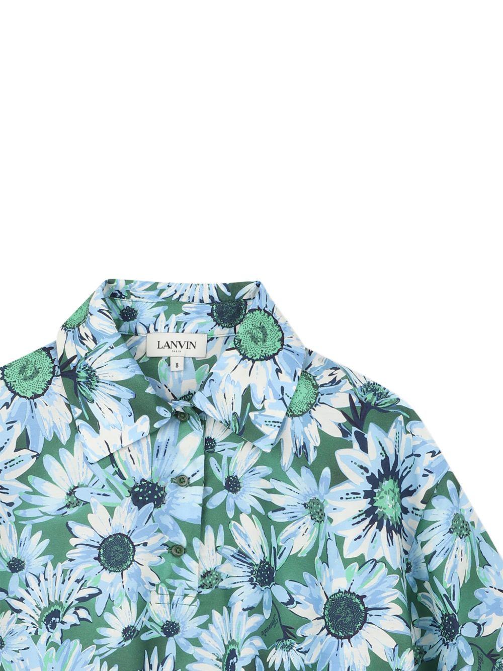 Camicia per bambina Lanvin Enfant multicolor con stampa a fiori N30390 U58 LANVIN KIDS
