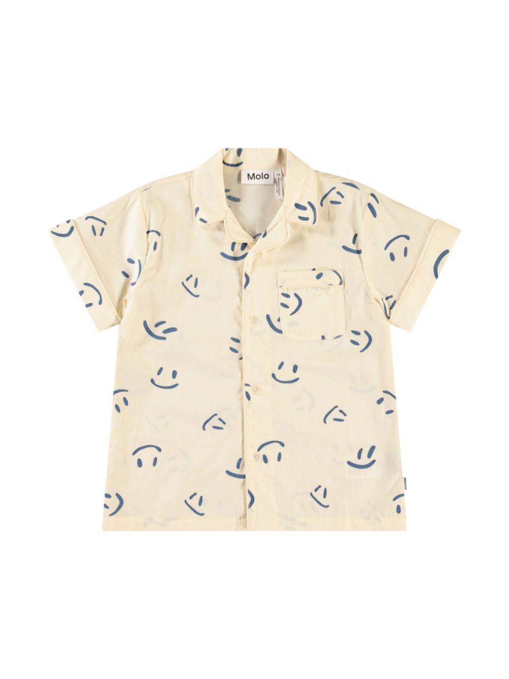 Pigiama per bambino Molo Lexi giallo con motivo smiley 6S25R507 9349 MOLO KIDS