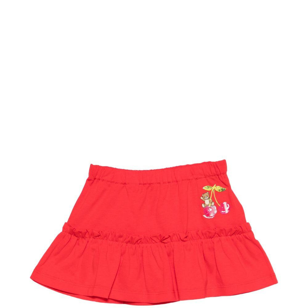 Gonna per neonata Moschino Kids rosso con stampa orsetto MDJ01OLAA02 50109 MOSCHINO KIDS