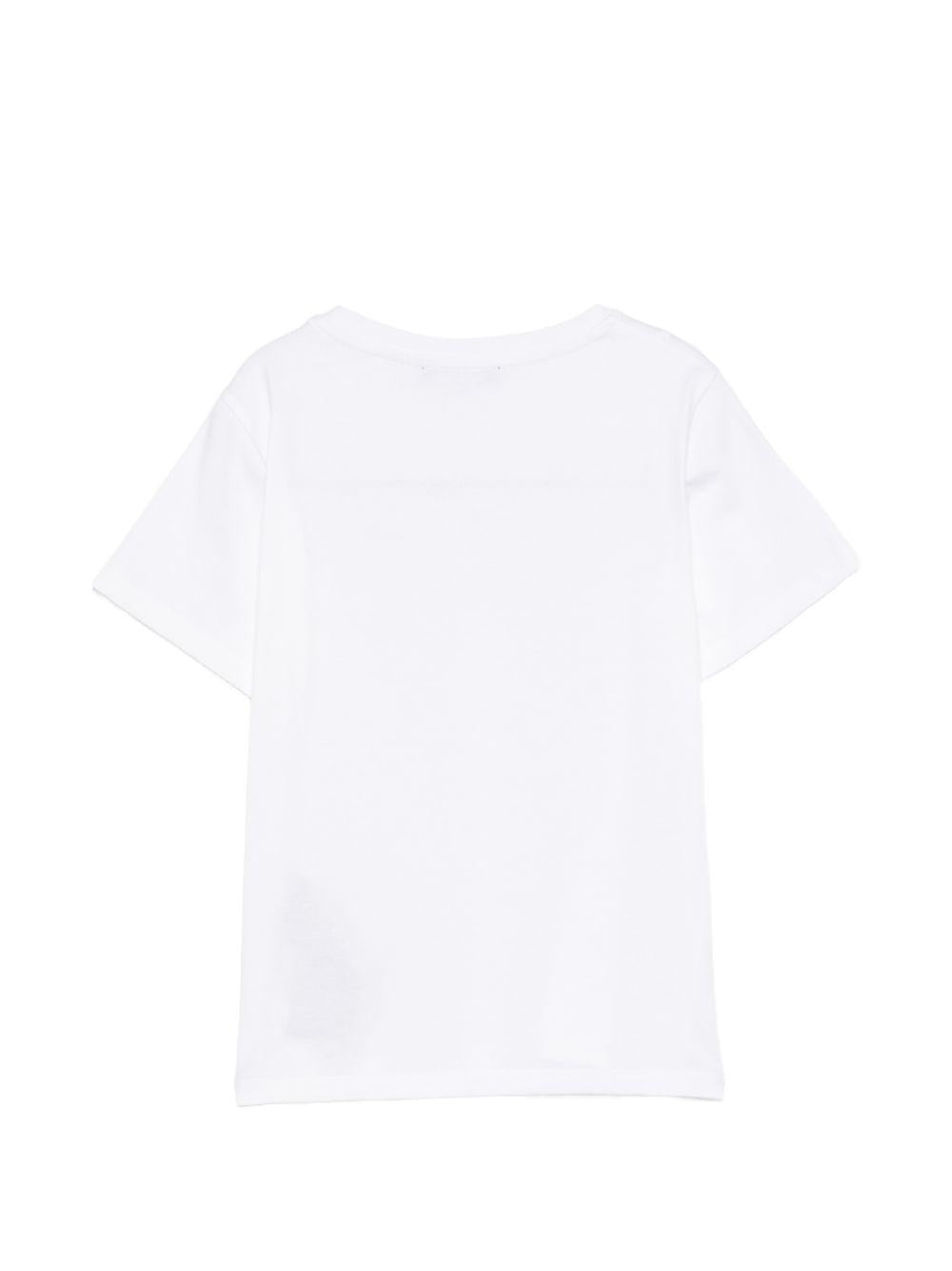 T-shirt per bambino Balmain Kids bianca con logo sul davanti BY8R11 Z3672 100NE BALMAIN KIDS