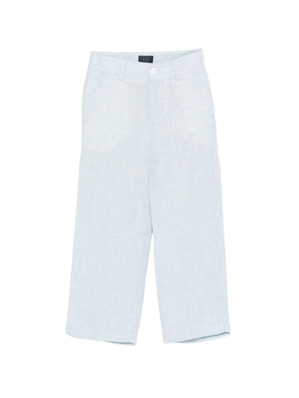 Pantaloni per bambino Fay Kids azzurri con taglio dritto FY6P50 I0318 607 FAY KIDS