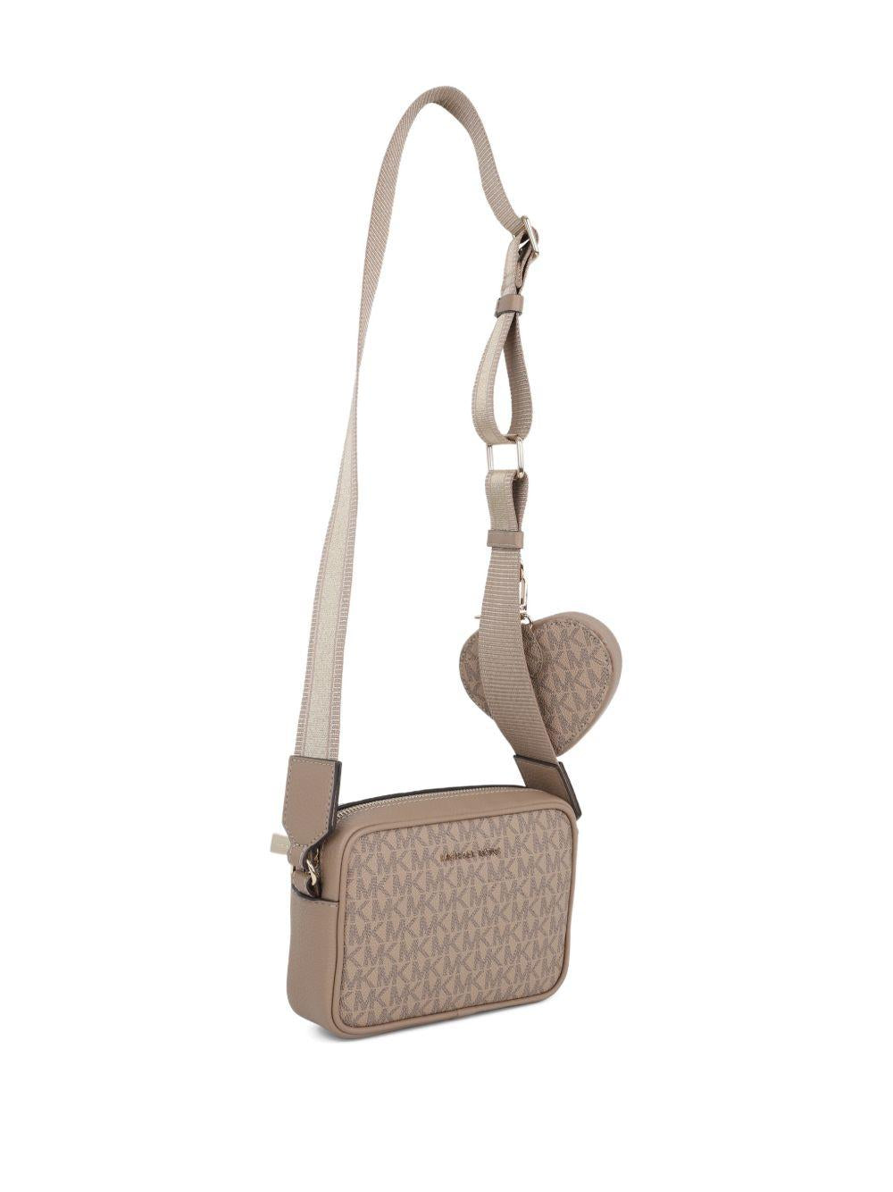 Borsa a spalla per bambina Michael Kors Kids beige con monogramma R30648 215 MICHAEL KORS KIDS