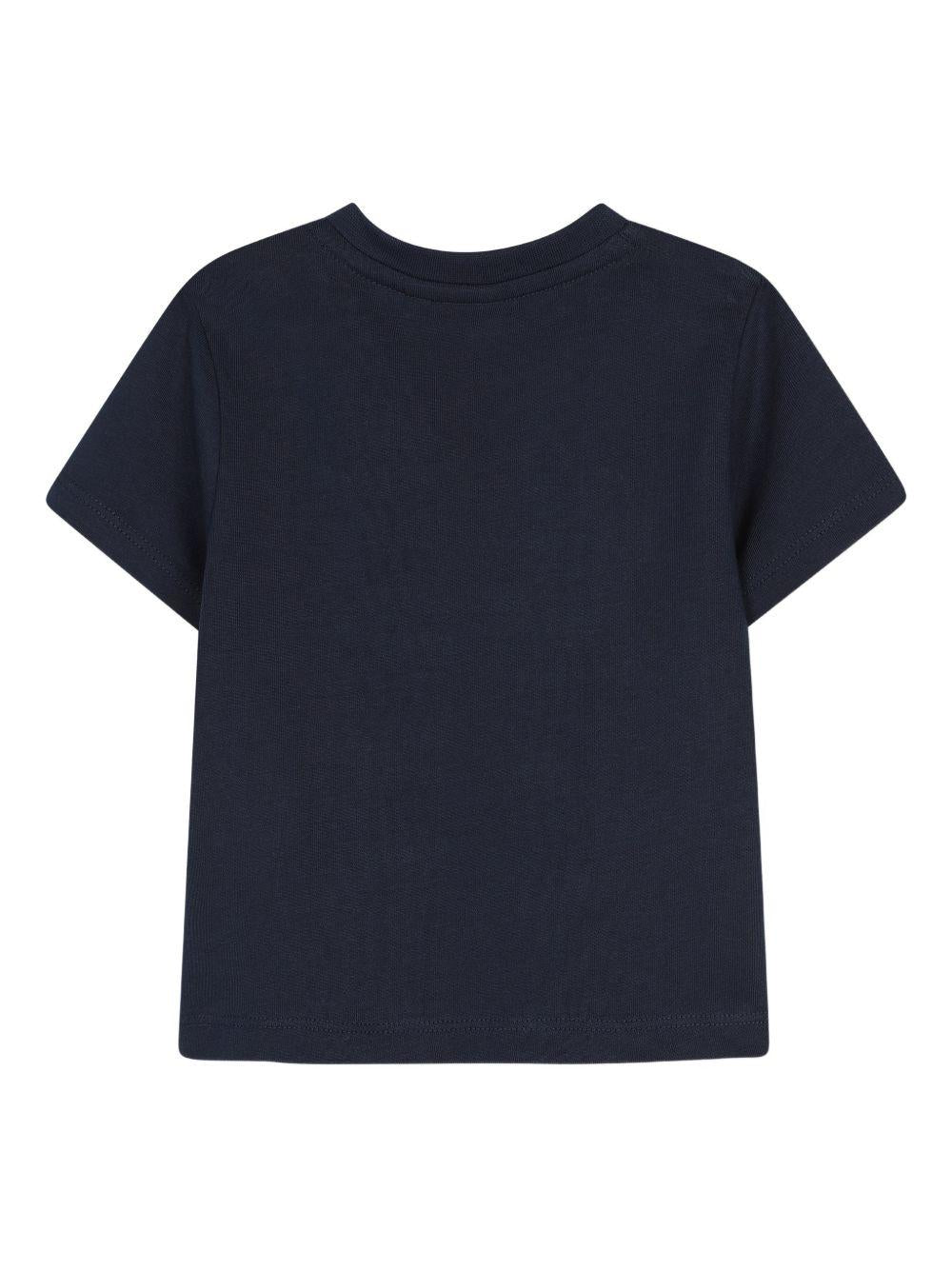 T-shirt per neonato Boss Kids blu navy a girocollo J52889 849 BOSS KIDS