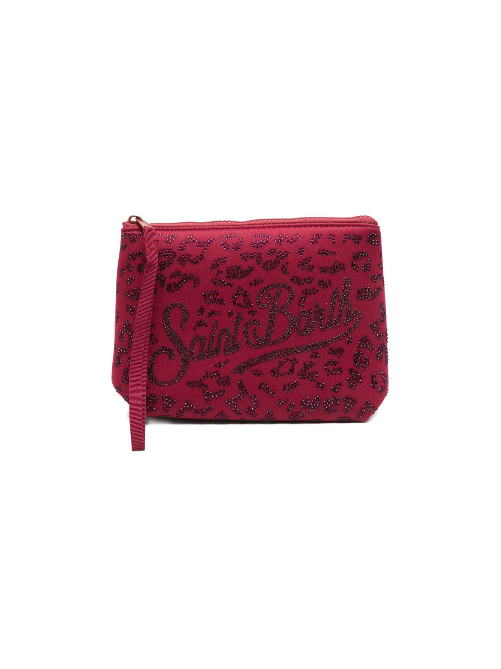 Pochette Aline MC2 Saint Barth bordeaux con decorazione leopardata ALI0032 00269L MC2 ST. BARTH KIDS
