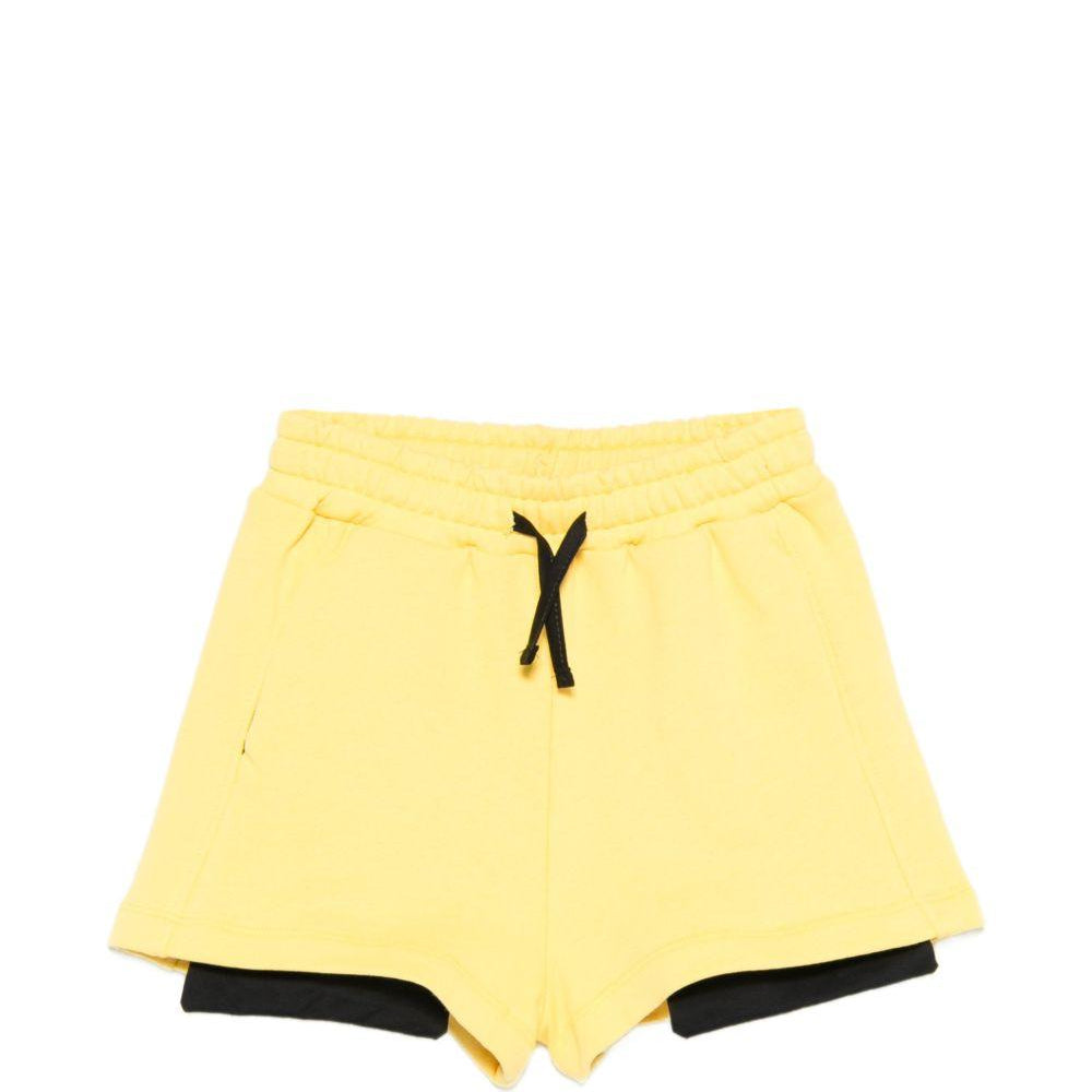 Shorts per bambina MSGM Kids gialli con dettagli a contrasto S6MSJGSH078 MS009 MSGM KIDS
