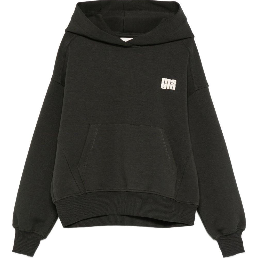 Felpa per bambini MSGM Kids nera con stampa del logo F5MSJUHS052 MS040 MSGM KIDS