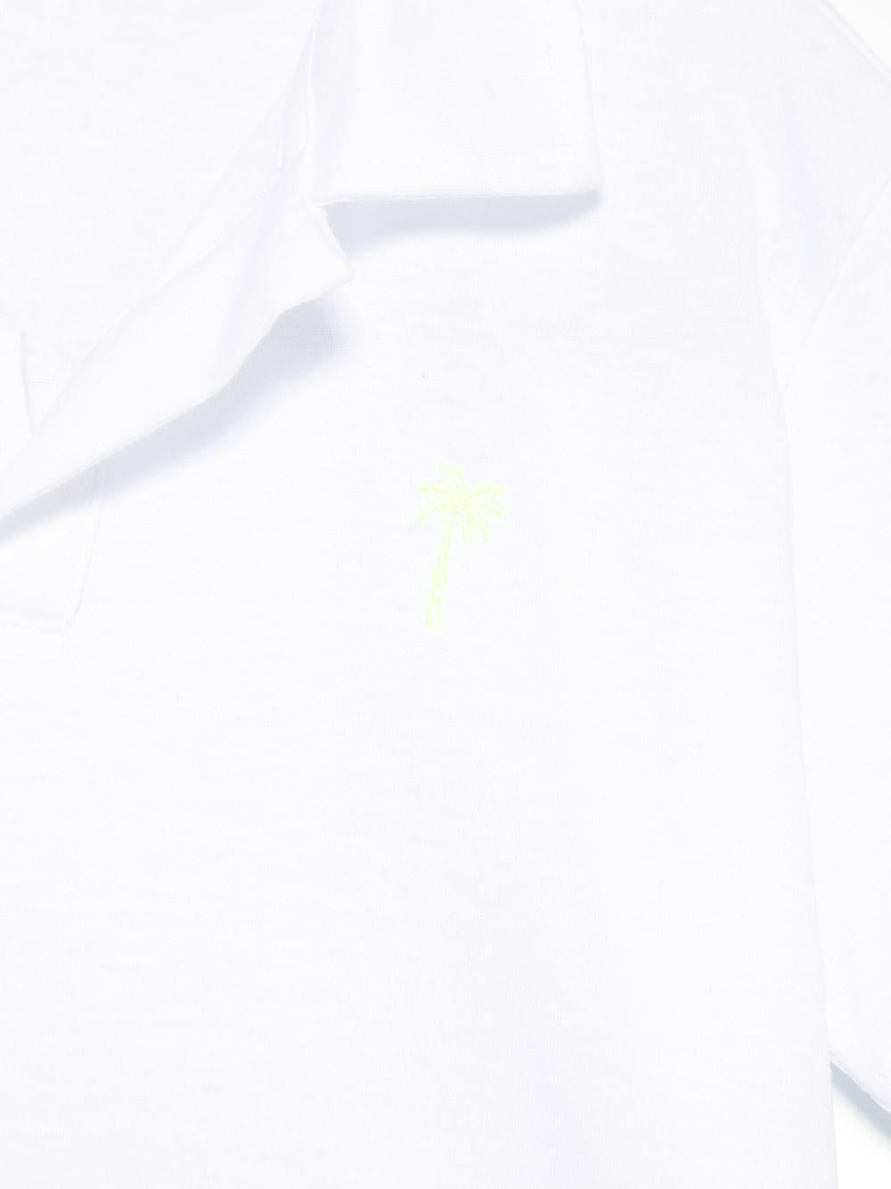 Polo con ricamo Palm Tee per bambino Il Guifo bianco con scollo con spacco P25PC097MF001 152 IL GUFO