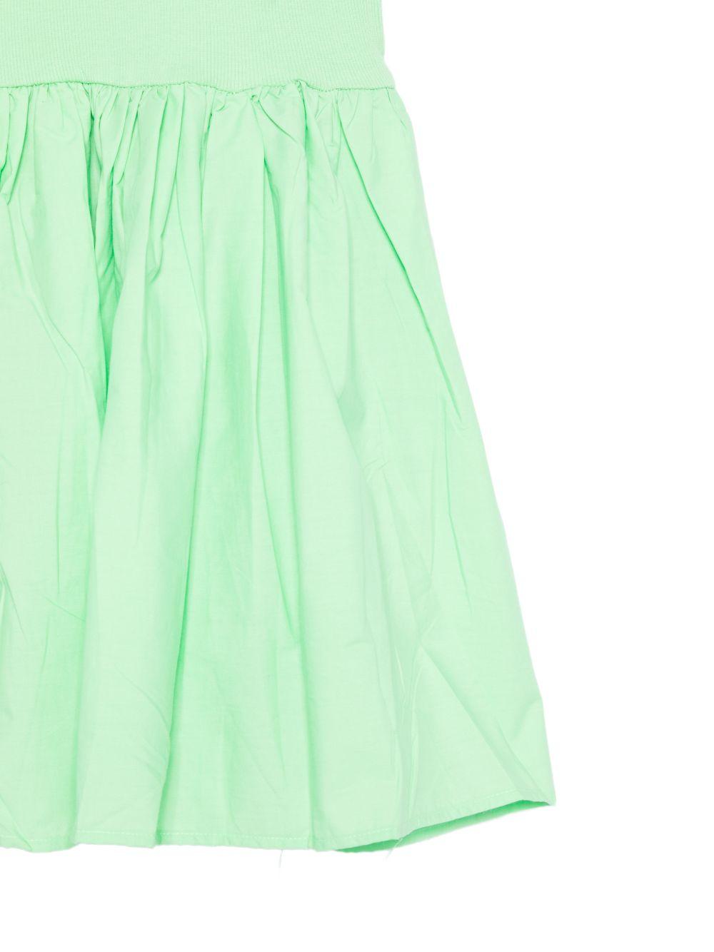 Abito monospalla per bambina Molo verde con dettagli a volant 2S26E104 5639 MOLO