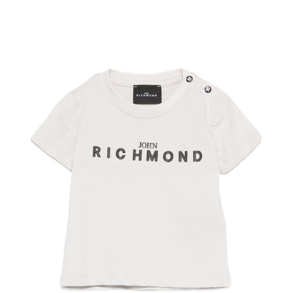 T-shirt per neonato John Richmond Junior grigia con dettaglio logo RIP26002TS BLUE VAPOR JOHN RICHMOND KIDS