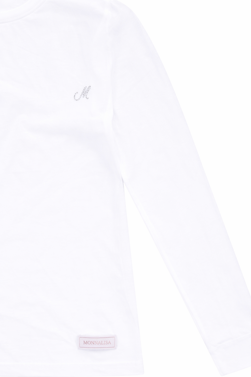 Top per bambina Monnalisa bianca a girocollo 17G605 7980 0001 MONNALISA KIDS