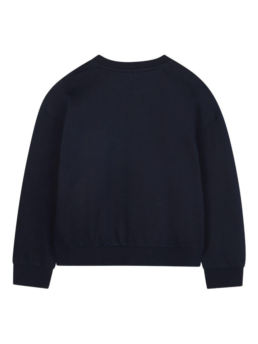Felpa per bambina Michael Kors Kids blu con stampa logo R30469 849 MICHAEL KORS KIDS