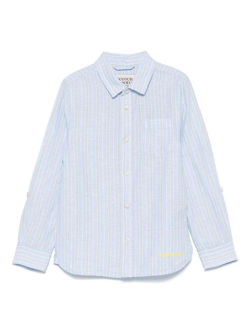Camicia per bambino Scotch & Soda Kids azzurro a righe 180353 420 SCOTCH&SODA KIDS