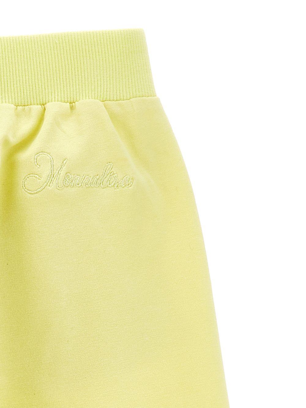 Pantaloni per bambina Monnalisa giallo con orlo con coulisse 17G400 7014 0014 MONNALISA KIDS