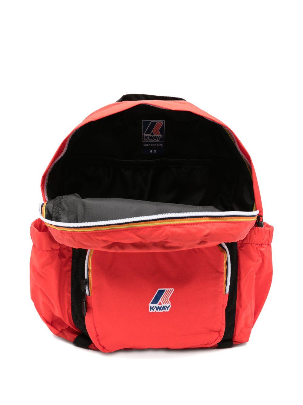 Zaino per bambini Le Vrai 4.0 K-Way Kids blu rosso con zip e patta con logo K81421W B04 K-WAY KIDS