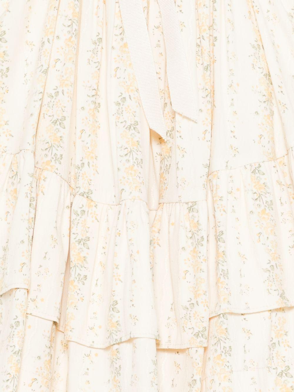 Abito per neonata La Stupenderia beige con design a strati 2TJAB88 T77 LA STUPENDERIA