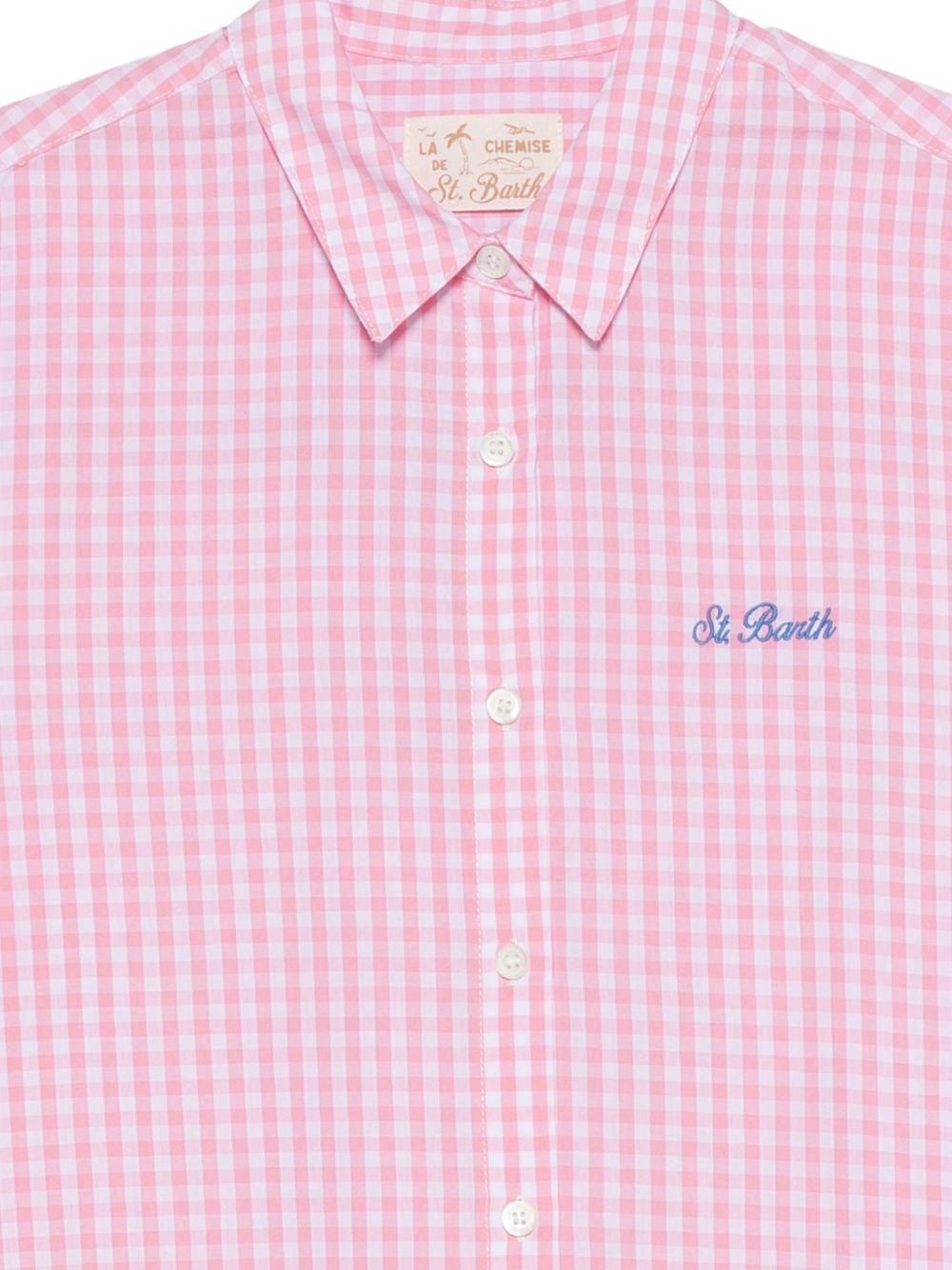 Camicia Brigitte per donna MC2 Saint Barth rosa con stampa grafica sul retro BRIG005 01921L MC2 ST. BARTH