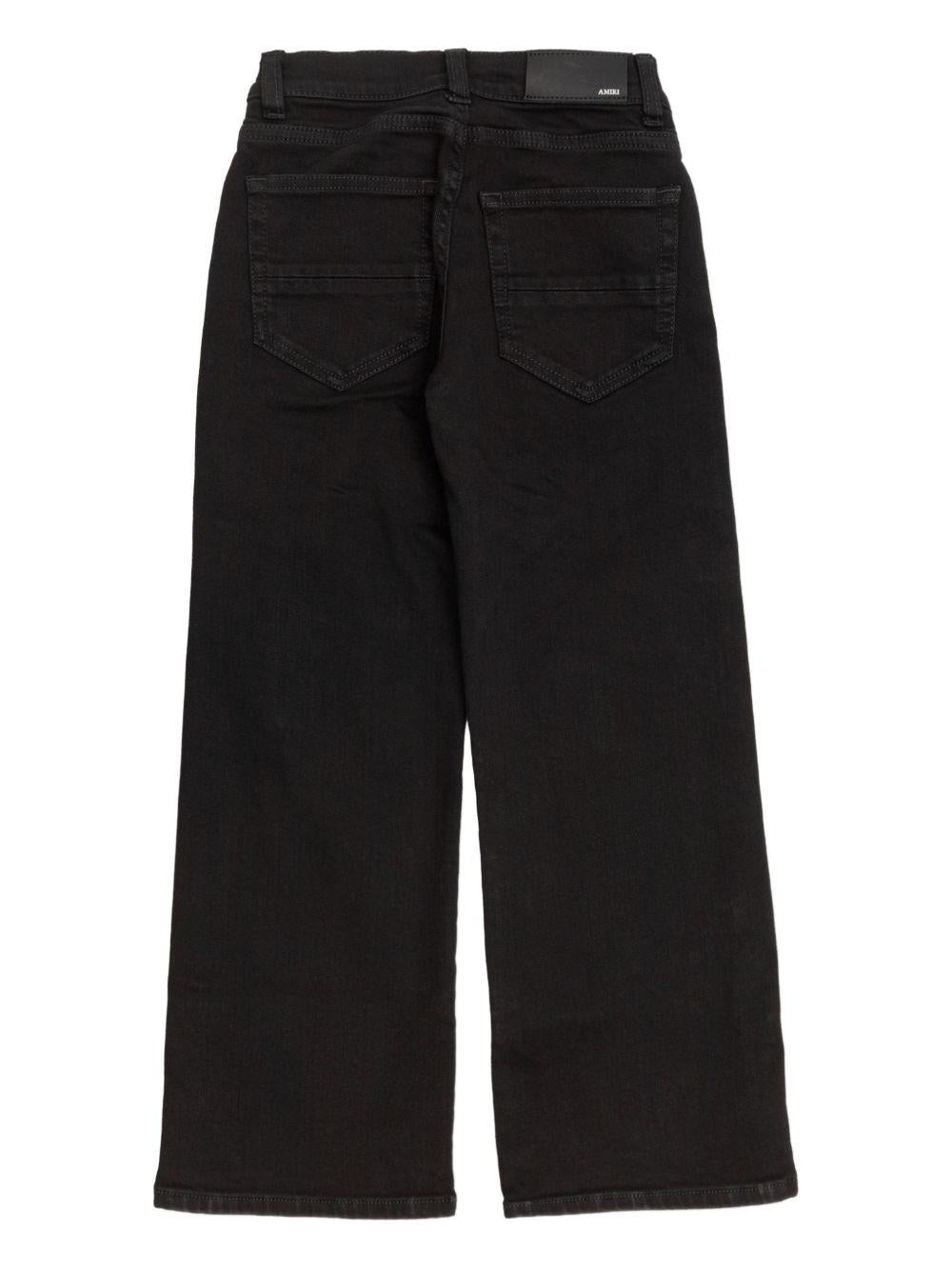 Jeans per bambino Amiri Kids nero con toppa con logo ACBMPA1004 034 AMIRI KIDS