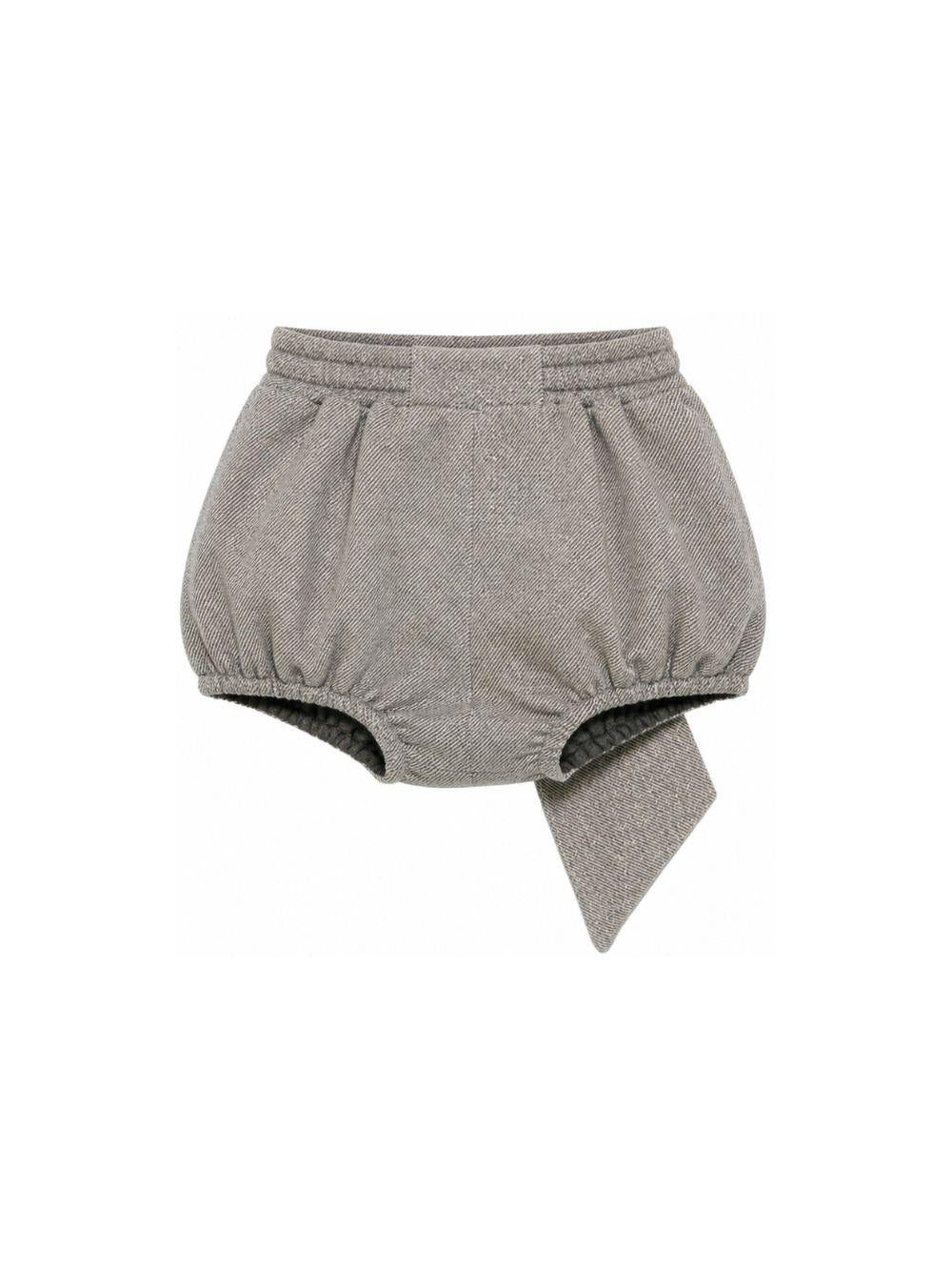 Pantaloncini per bambina Douuod Kids grigi con dettaglio fiocco DZ6A79 E0246 808OR DOUUOD KIDS