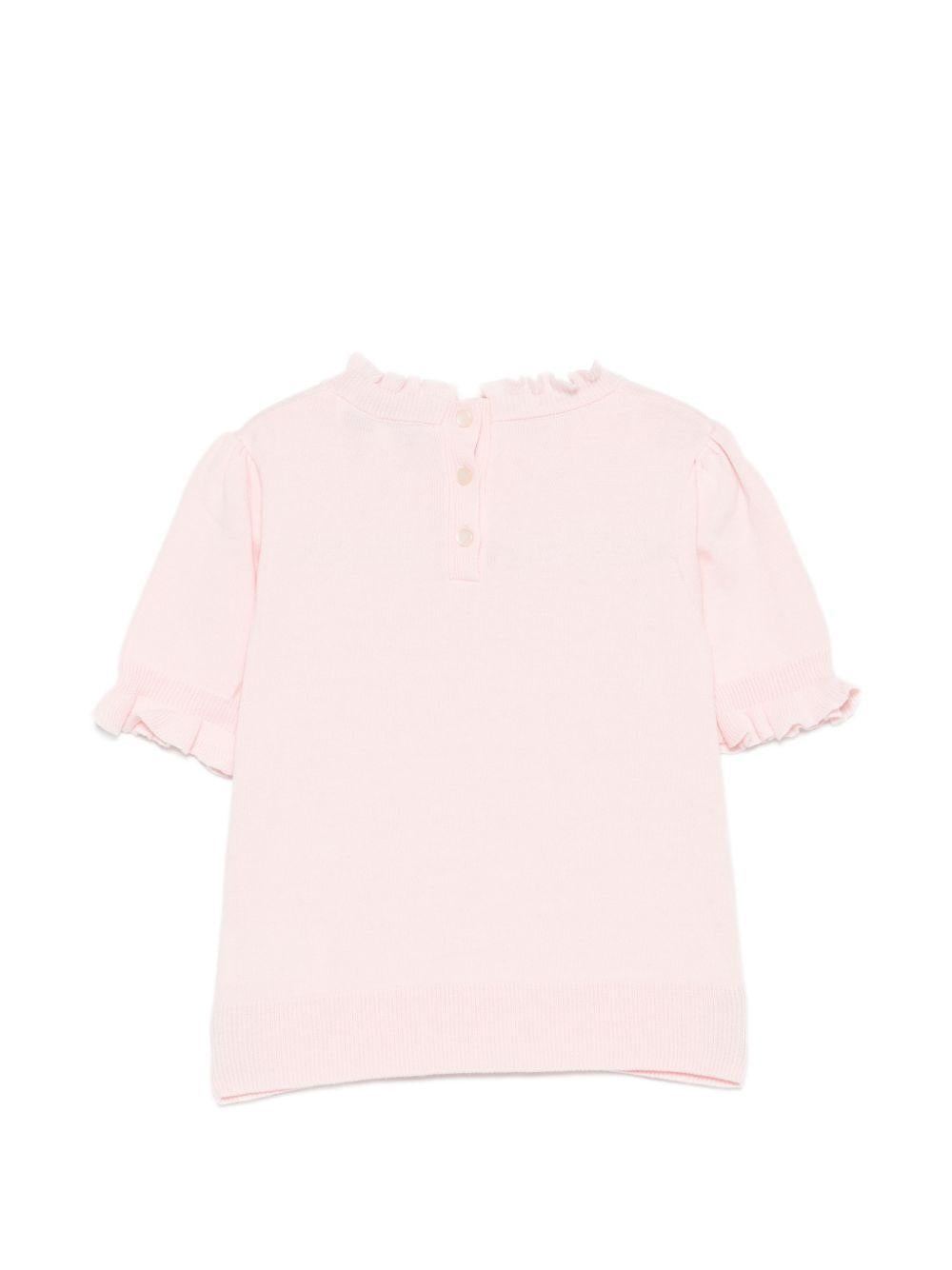 T-shirt per bambina Tartine & Chocolat rosa chiaro con scollo rotondo CC18022 32 TArtine & Chocolat KIDS