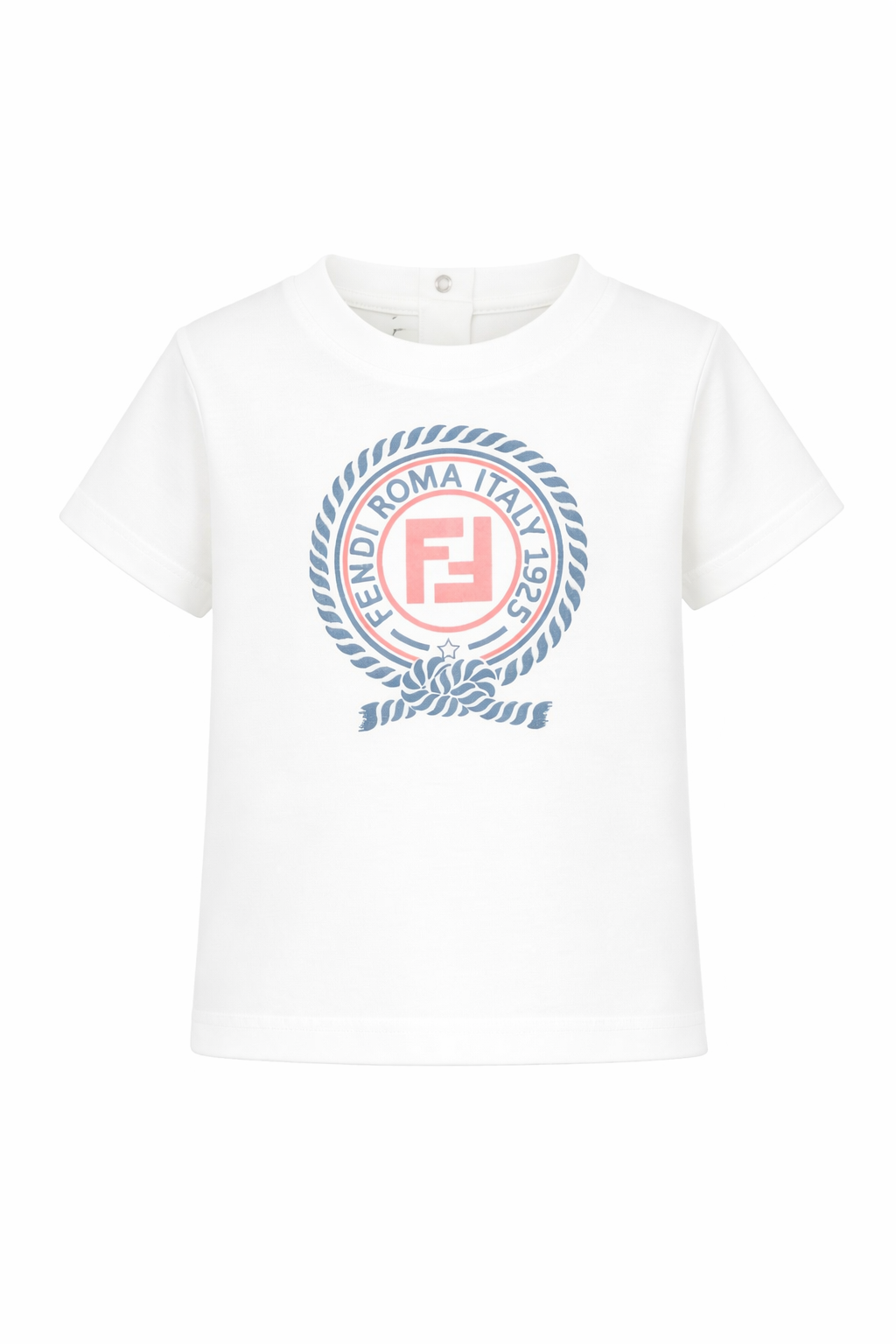 T-shirt per neonato Fendi Kids bianca con stampa grafica BMI284 7AJ F0TU9 FENDI KIDS