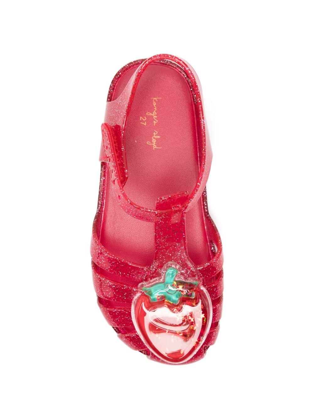Sandali per bambina Konges Slojd rosa con applicazione di fragole KS104933 STRAWBERRY KONGES SLOJD KIDS