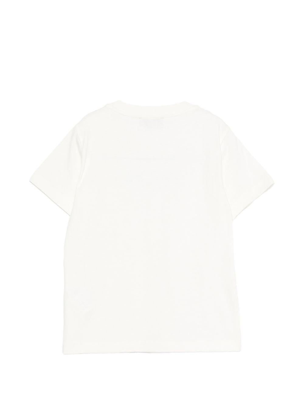 T-shirt per bambini Missoni Kids bianca con scritta logo multicolore MZ8H31 Z3672 102 MISSONI KIDS
