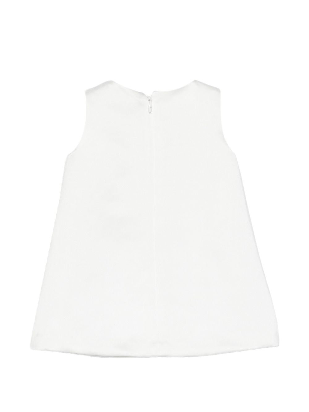 Abito per neonata Elisabetta Franchi La Mia Bambina bianco con applicazione floreale EGAB2330RA016 0004 ElISABETTA FRANCHI KIDS