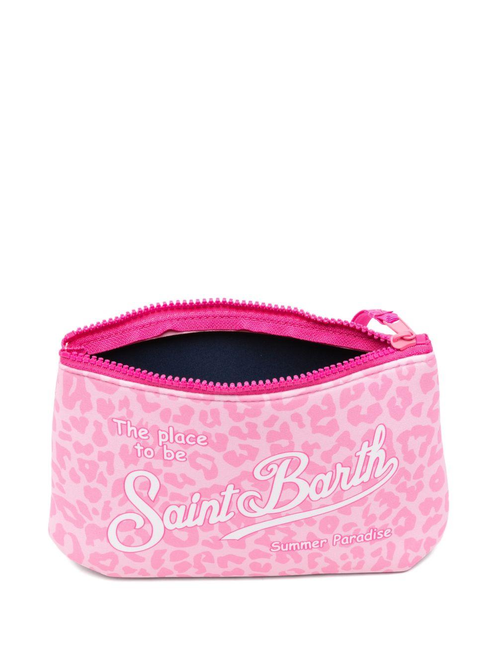 Pochette Aline MC2 Saint Barth rosa con stampa animalier ALIN001 03479L MC2 ST. BARTH KIDS