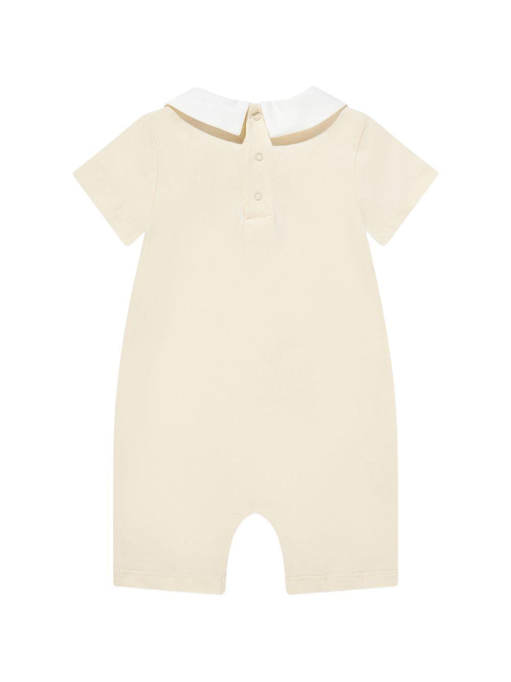 Tutina per neonati Moschino Kids beige con stampa Teddy Bear su nuvola MUT04NLAA03 20404 MOSCHINO KIDS