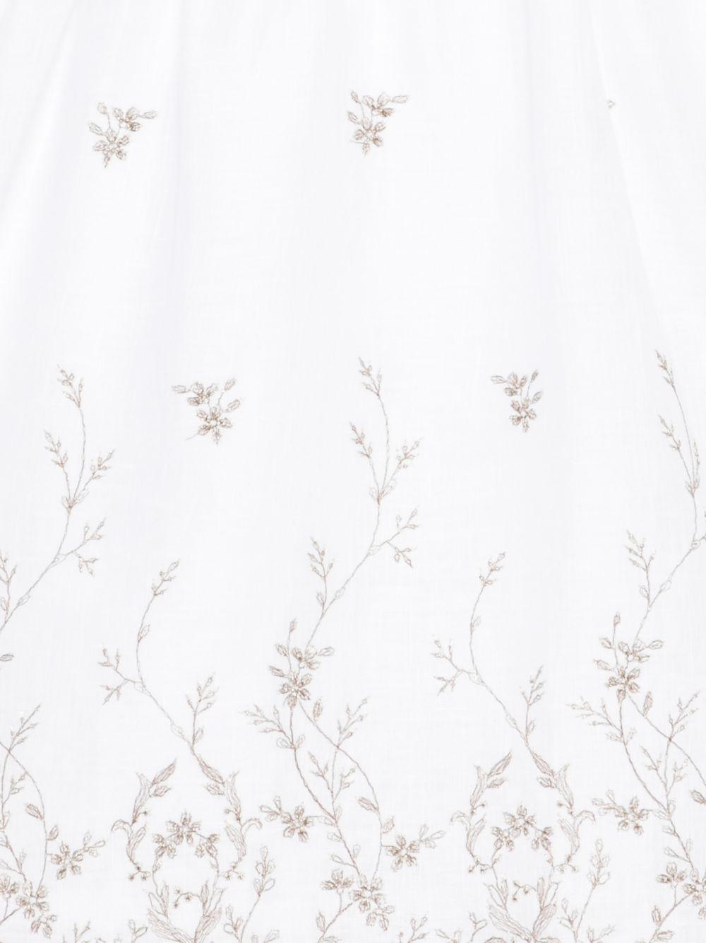 Abito per neonata Jesurum bianco con ricamo floreale REZZONICO BIANCO/ORO JESURUM KIDS