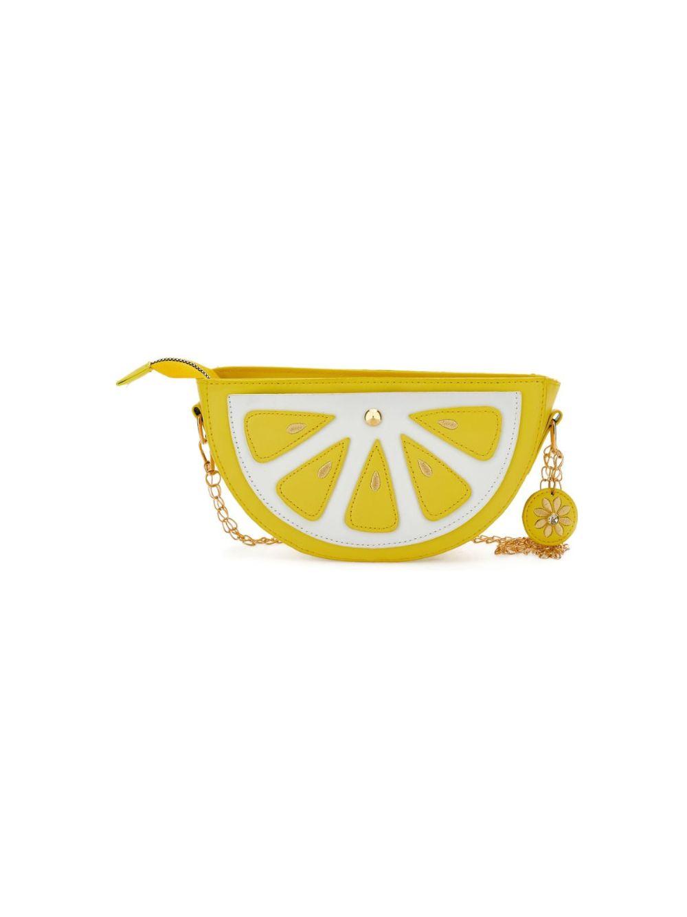 Borsa a tracolla per bambina Monnalisa gialla a forma di limone 19G013 7070 0014 MONNALISA