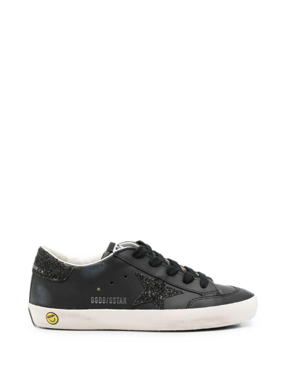 Sneakers per bambina Goolden Goose Kids nera con stella glitterata<BR/> F00107F008661 90100 GOLDEN GOOSE KIDS