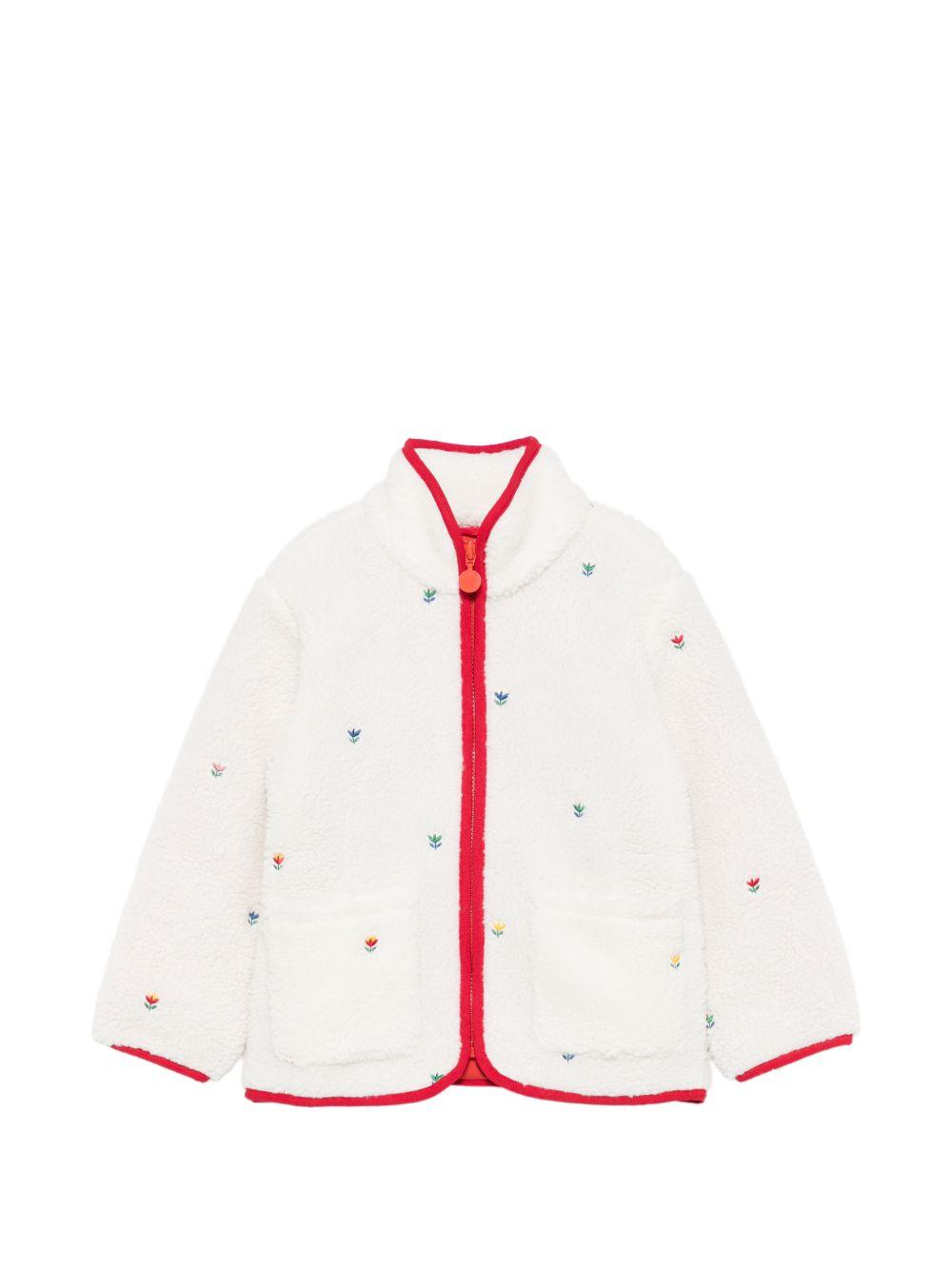Giubbino per bambina Stella McCartney Kids bianco con ricami floreali TZ2A47 Z3881 189EM STELLA McCARTNEY KIDS