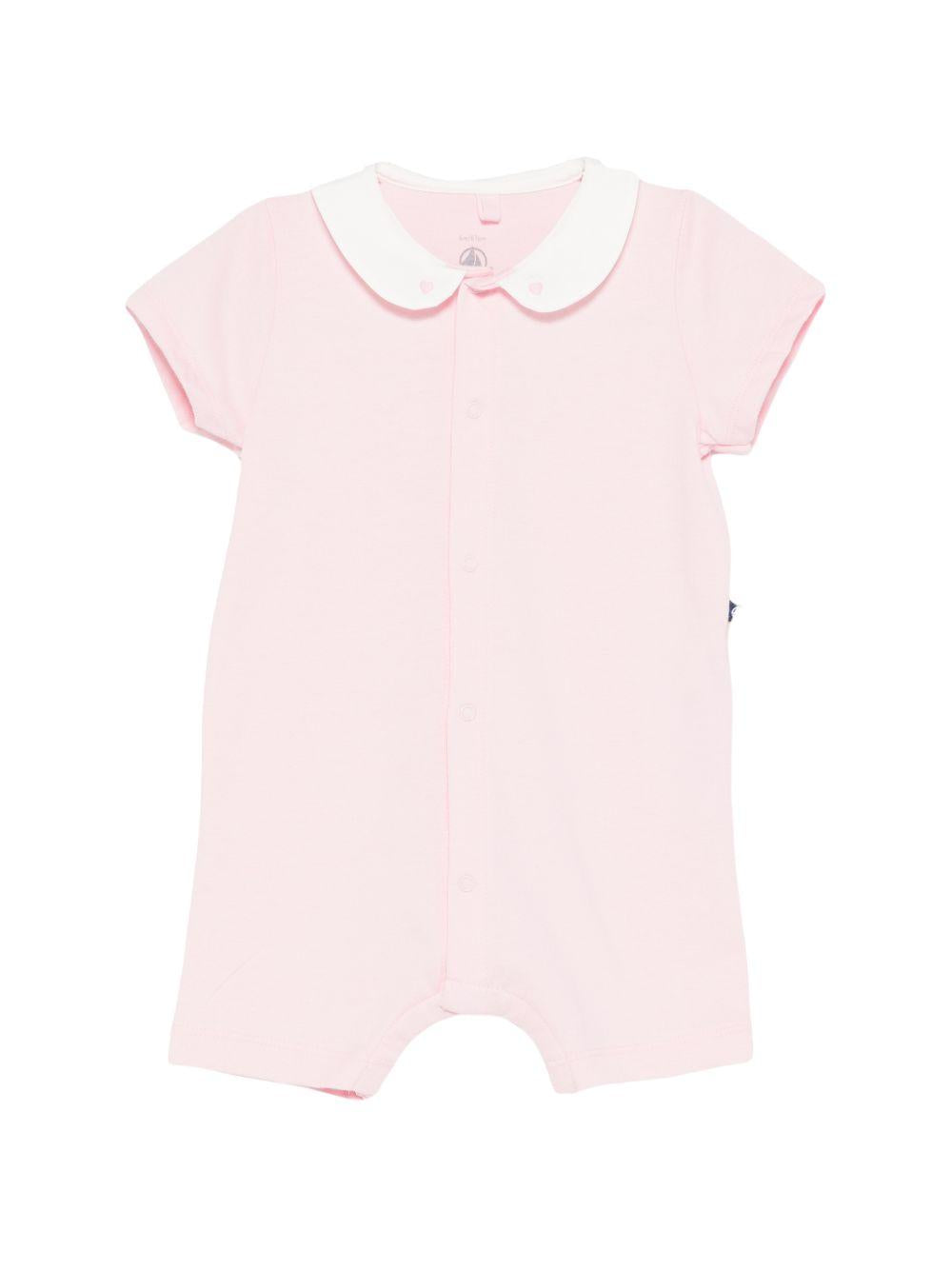 Tutina per neonata Petit Bateau rosa con colletto alla Peter Pan A0FSZ 01 PETIT BATEAU KIDS