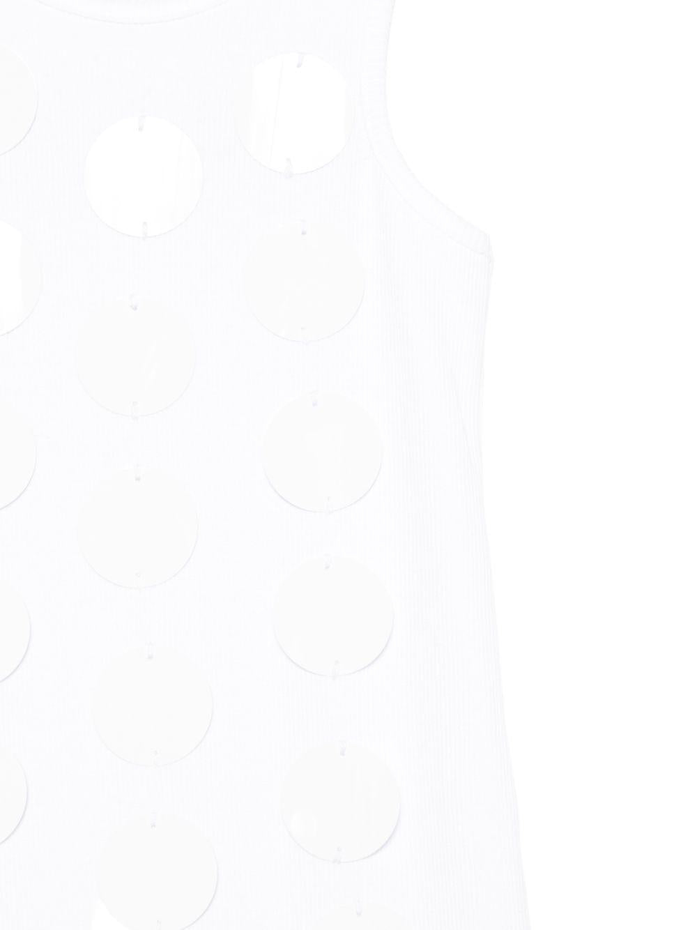 Abito per bambina MSGM Kids bianchi con dettagli a pois S6MSJGDR101 001 MSGM KIDS