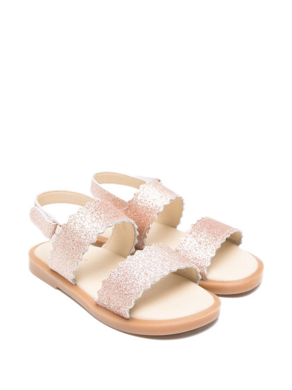 Sandali per bambina BabyWalker rosa con orlo a smerlo PB0108 CIPRIA BABYWALKER KIDS