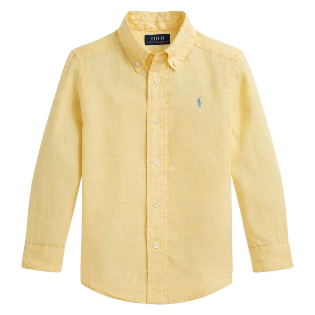 Camicia per bambino Polo Ralph Lauren Kids gialla con caratteristico motivo Polo Pony 322967600 504 Ralph Lauren kids