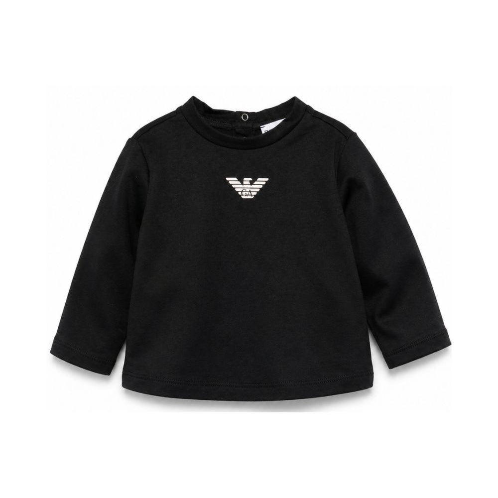 T-shirt per neonato Emporio Armani Kids blu con logo Aquila sul davanti EB000418 AF15013 MB250 EMPORIO ARMANI KIDS
