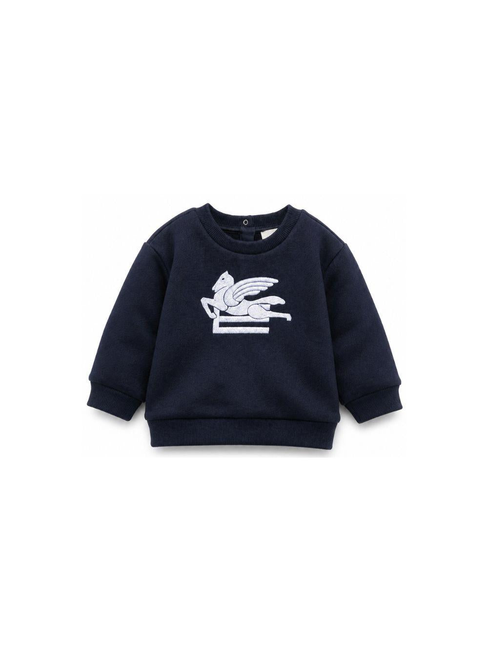Felpa per neonato Etro Kids blu con motivo Pegaso GZ4300 Z3183 617 ETRO KIDS