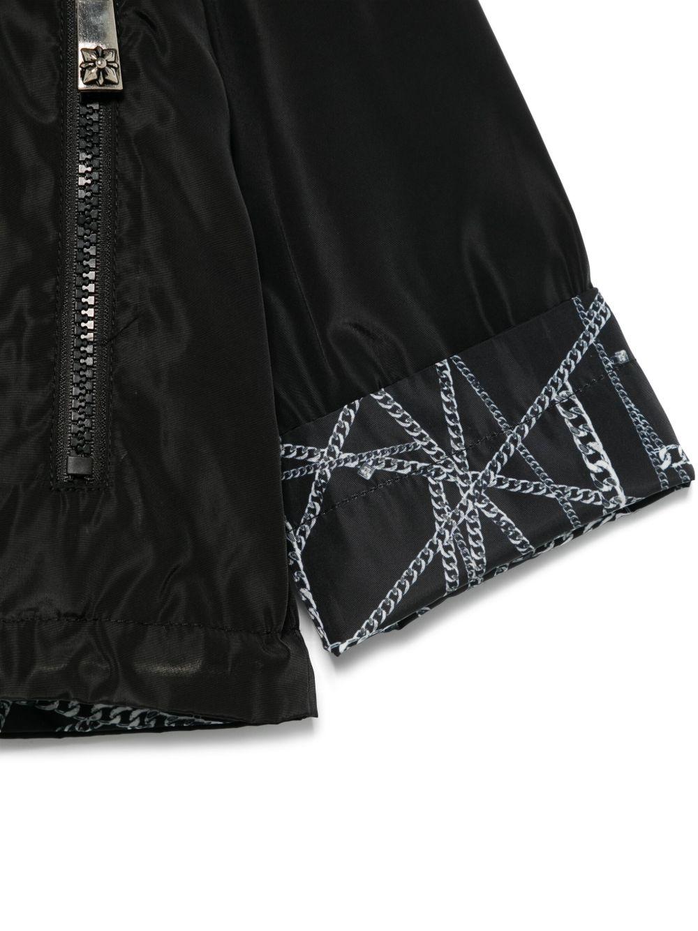 Giacca per bambino John Richmond Junior Richmond Chains nero con design reversibile RBP25034KW CHAINS BLK JOHN RICHMOND JUNIOR