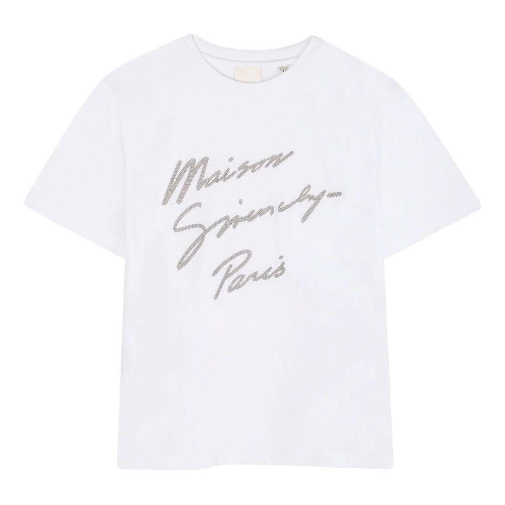 T-shirt per bambini Givenchy Kids bianca con stampa con logo H30951 10P GIVENCHY KIDS