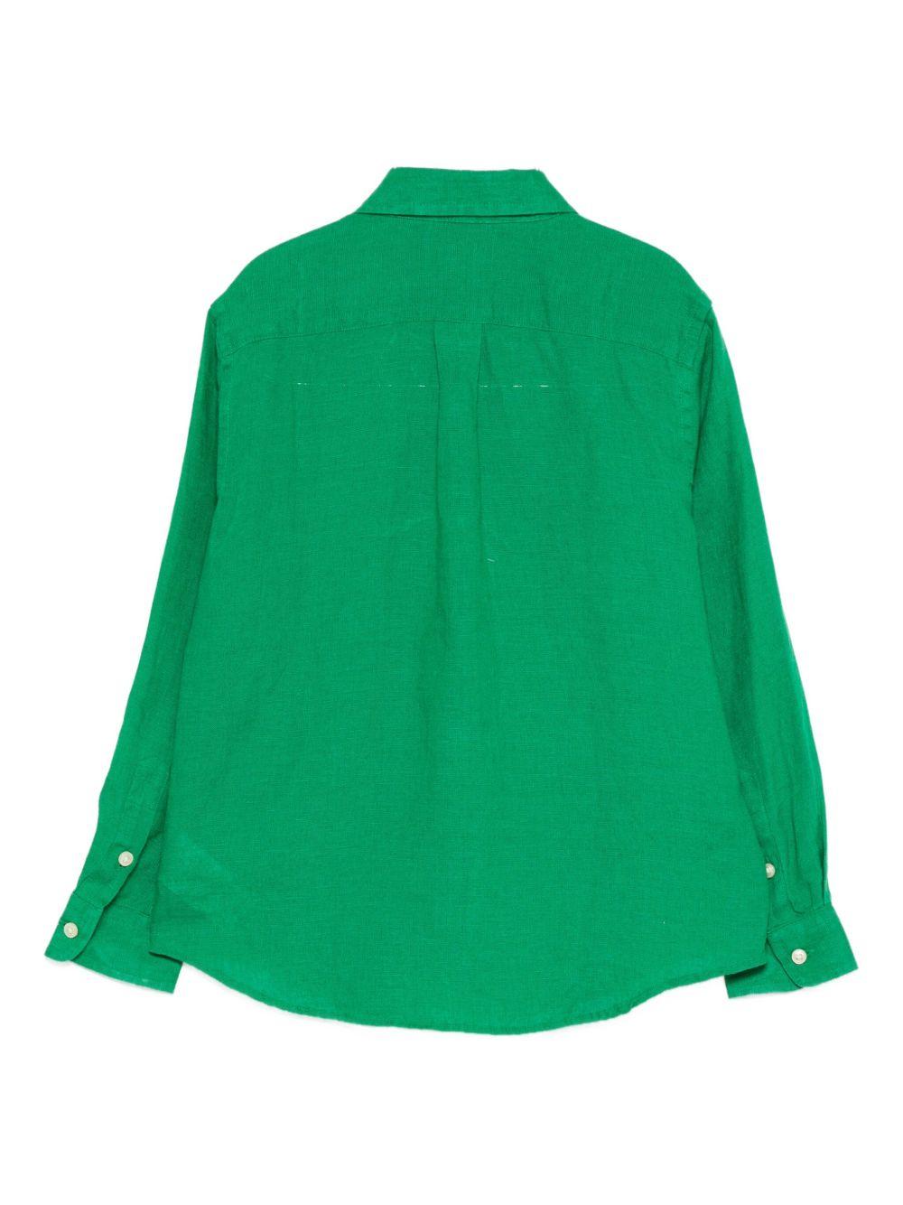 Camicia per bambino Polo Ralph Lauren Kids verde con caratteristico logo Polo Pony 322967600 501 Ralph Lauren kids