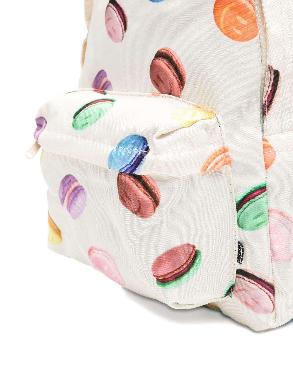 Zaino Mio per bambini Molo bianco con stampa macarons 7S26V204 9571 MOLO KIDS