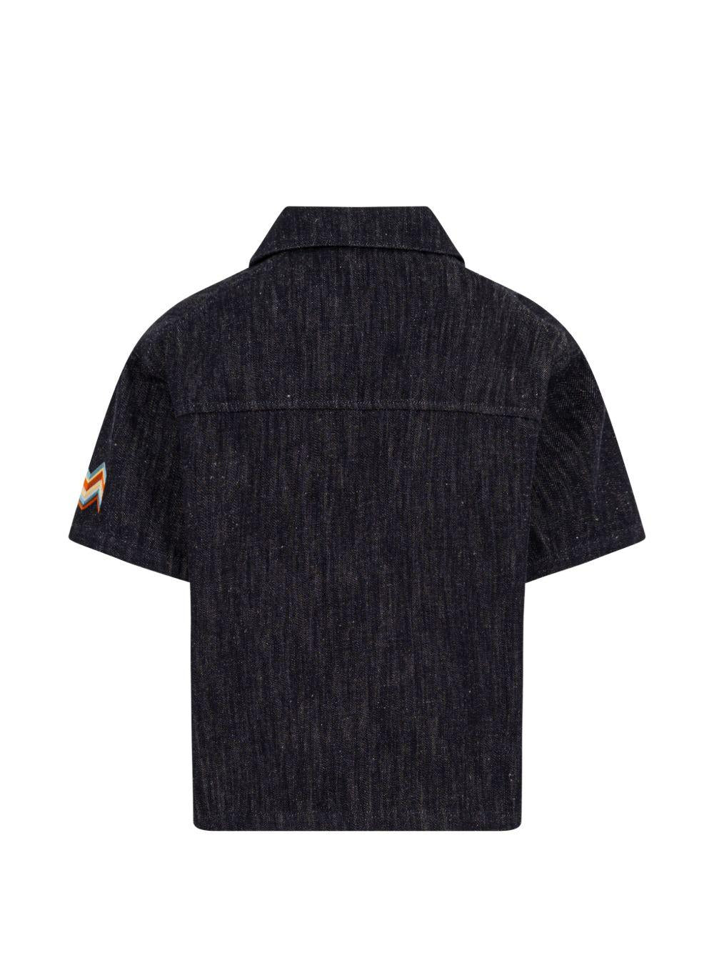 Camicia per bambino Missoni Kids in denim con taschino sul petto MY5P21 D0136 621 MISSONI KIDS